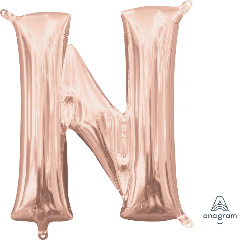 16" Rose Gold Letter N Balloon