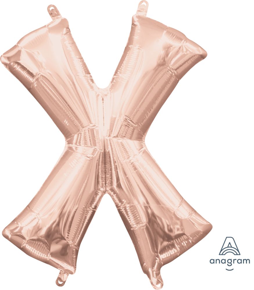 16" Rose Gold Letter X Balloon