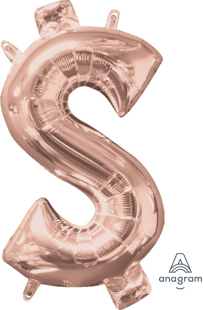 16" Rose Gold Symbol $ Dollar Balloon