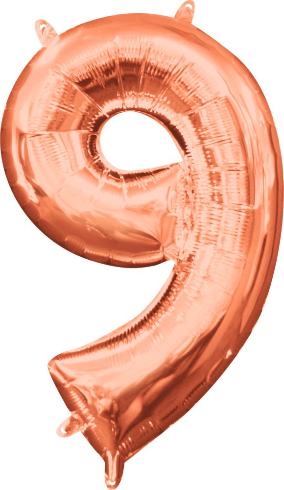 16" Rose Gold Number 9 Balloon