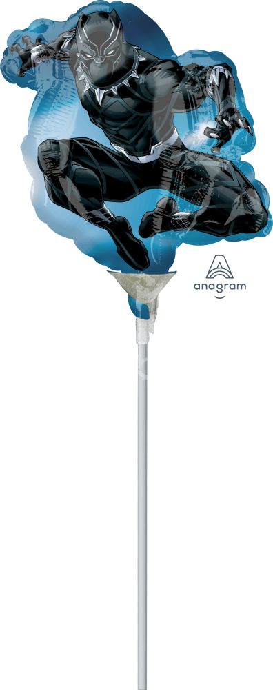 Mini Shape Black Panther Balloon (Inflated with Cup and Stick)