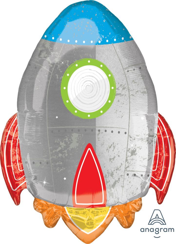 SuperShape Blast off Birthday Balloon