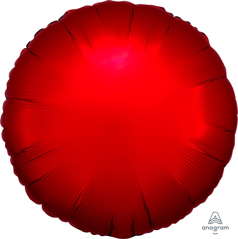 18" Satin Luxe Sangria Circle Balloon