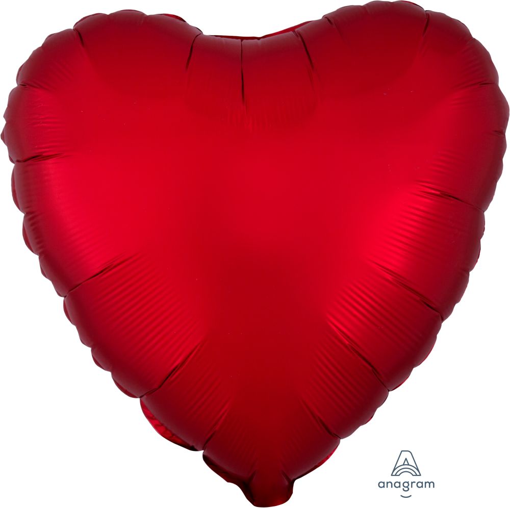 18" Satin Luxe Sangria Heart Balloon