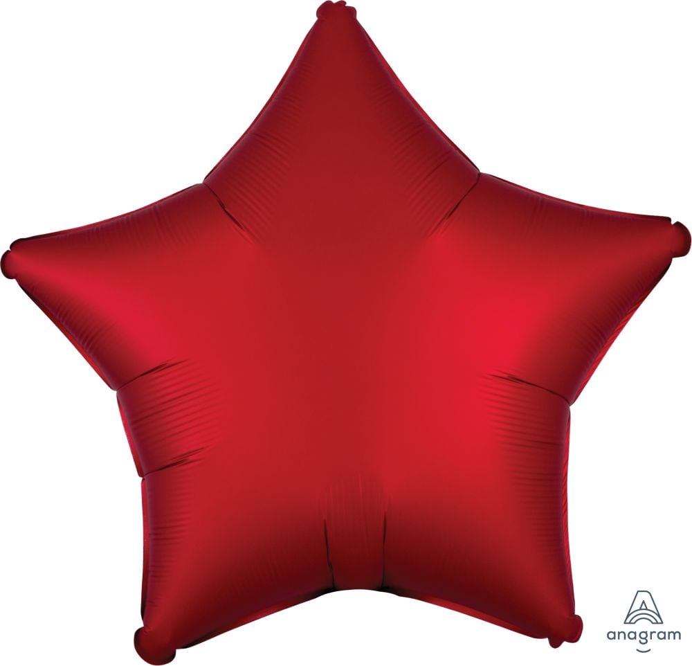 18" Satin Luxe Sangria Star (non-packaged) Balloon