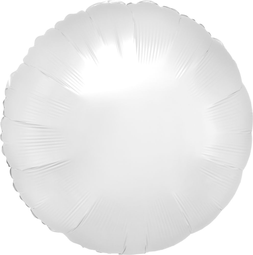18" Satin Luxe White Circle Balloon