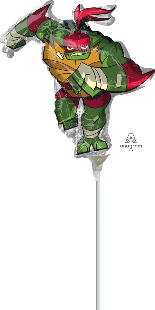 Mini Shape Rise of the TMNT Raphael Balloon (Inflated with Cup and Stick)