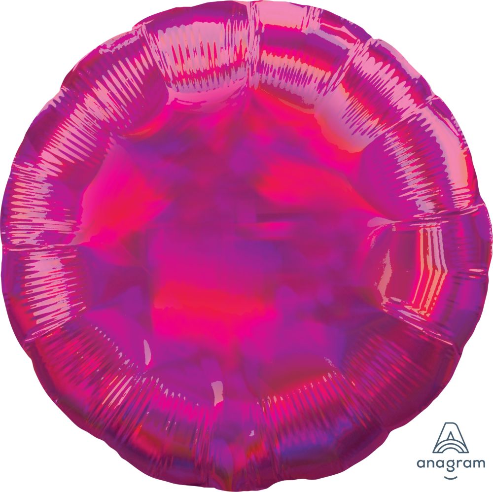 18" Iridescent Magenta Circle (non-packaged) Balloon