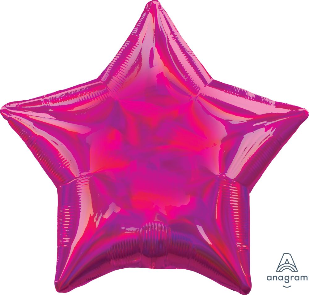 18" Iridescent Magenta Star (non-packaged) Balloon