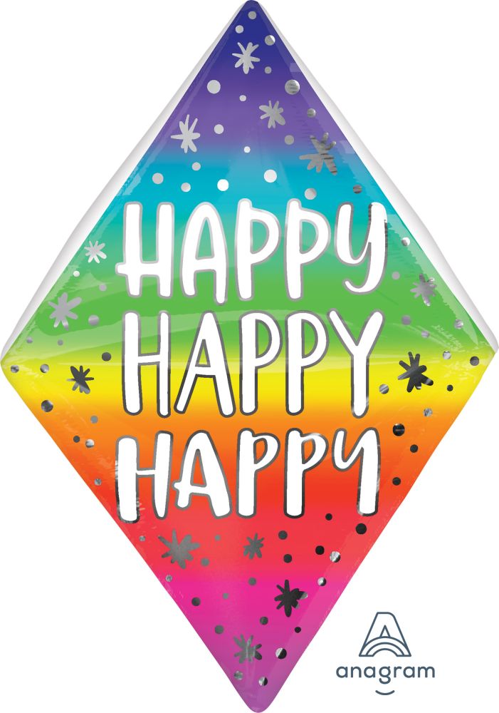 UltraShape Anglez Happy Happy Happy It's Your Day Balloon
