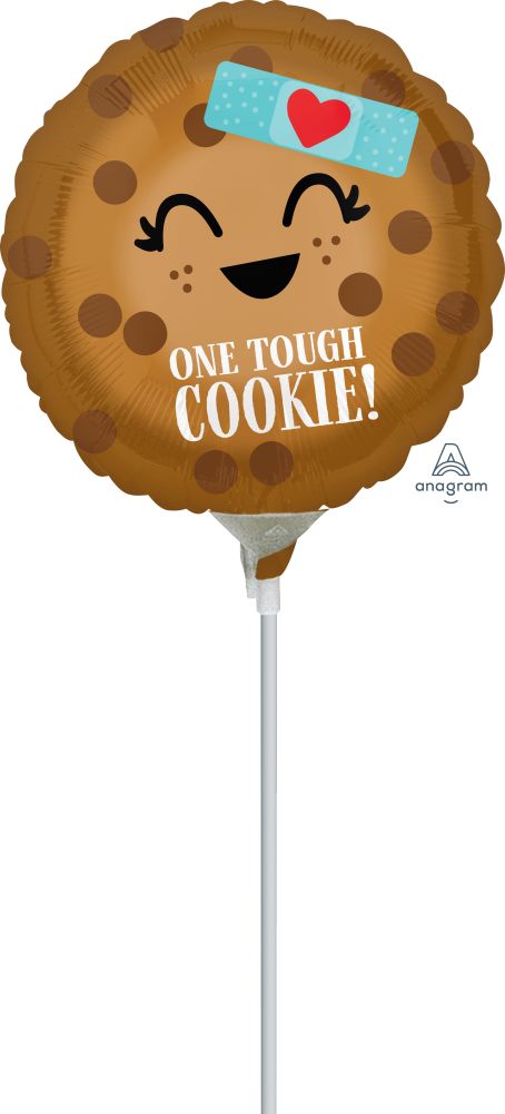 09" One Tough Cookie Balloon (Inflated with Cup and Stick)