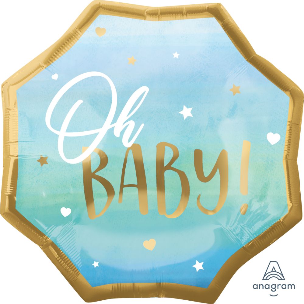 SuperShape Blue Baby Boy Balloon
