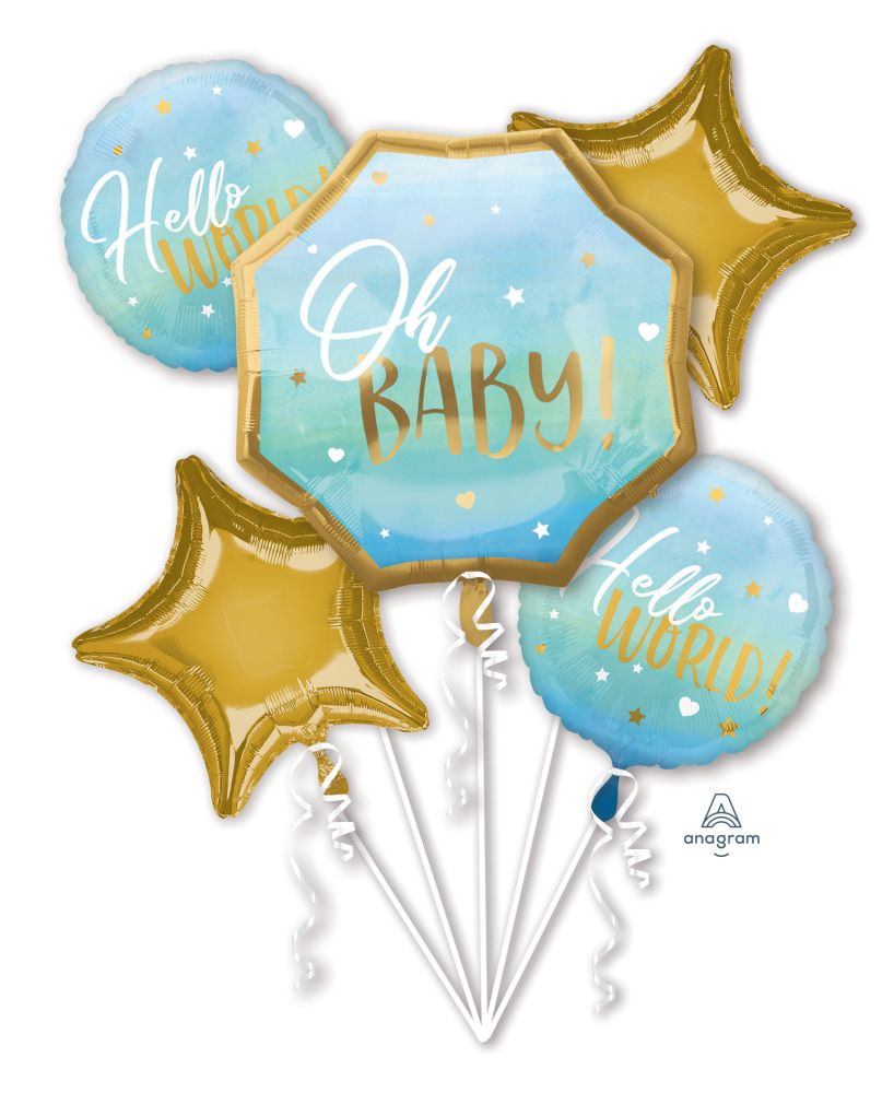 Balloon Bouquet Blue Baby Boy