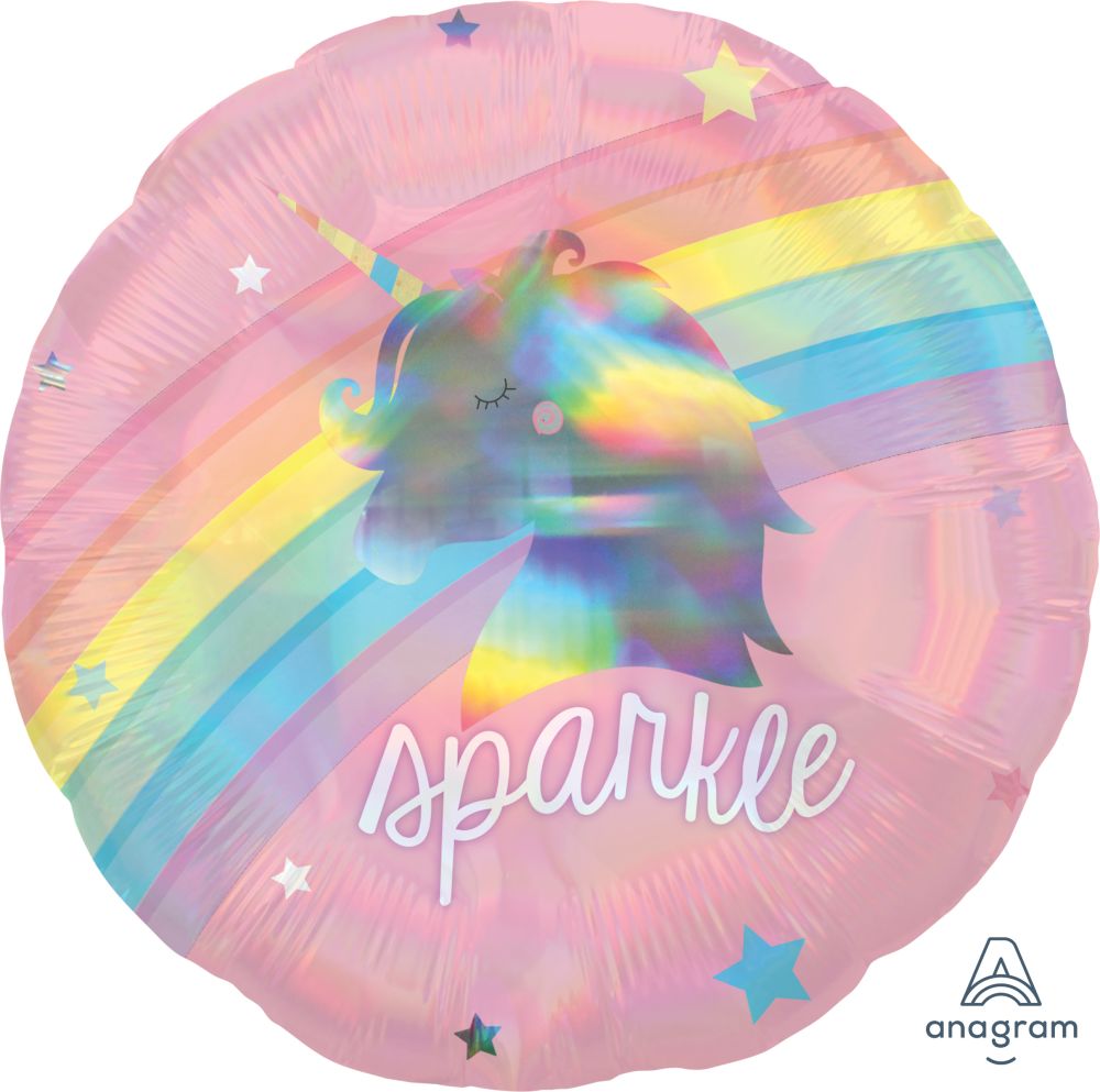 18" Holographic Magical Rainbow Balloon