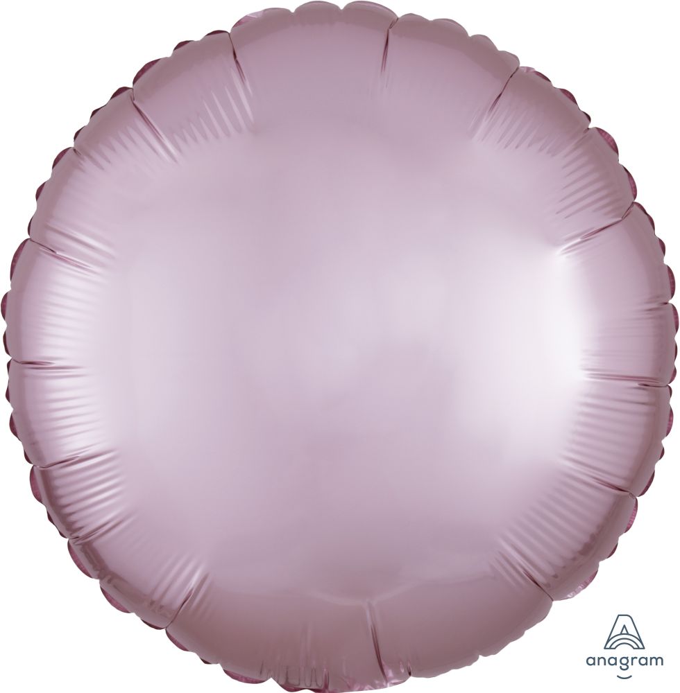 18" Satin Luxe Pastel Pink Circle Balloon