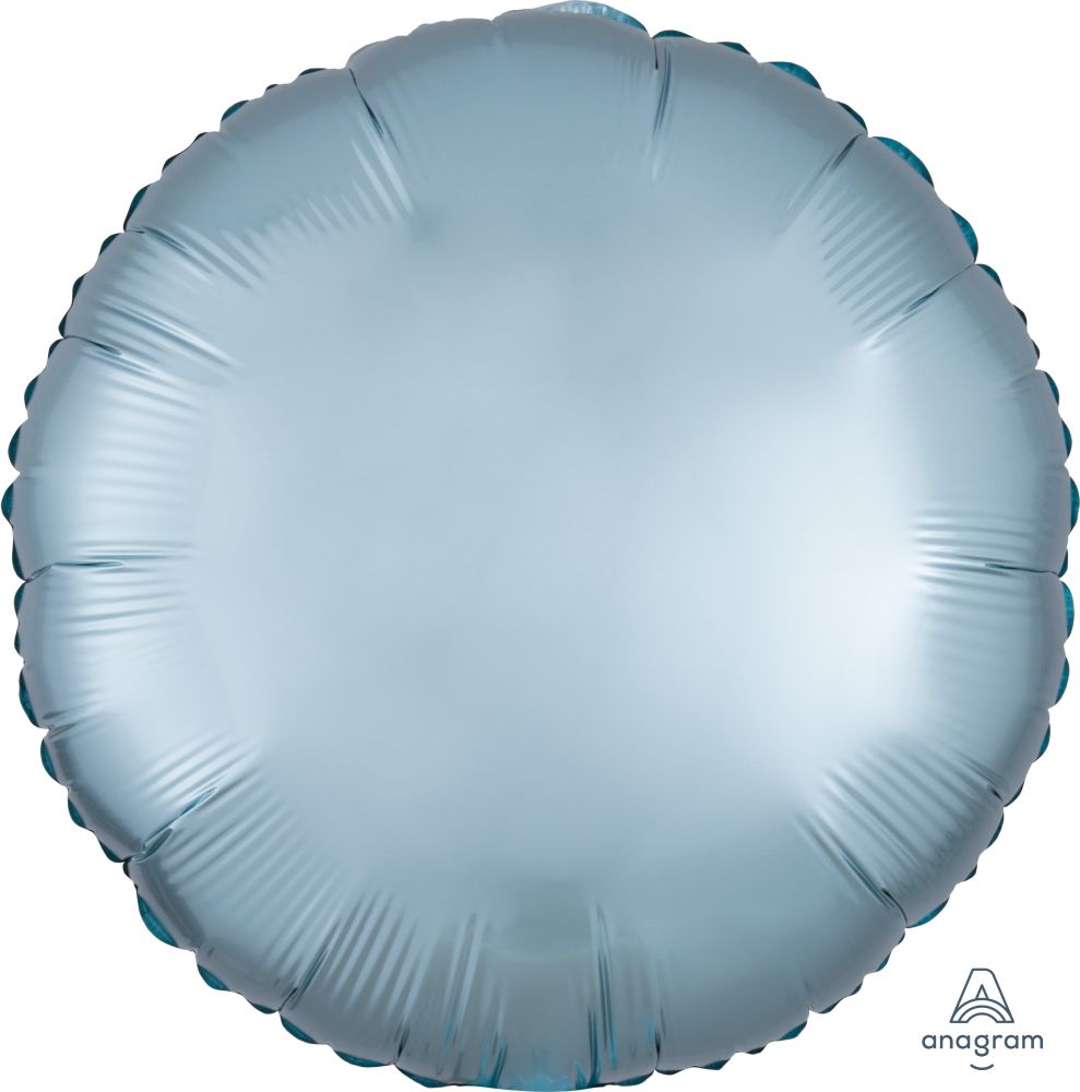 18" Satin Luxe Pastel Blue Circle (non-packaged) Balloon