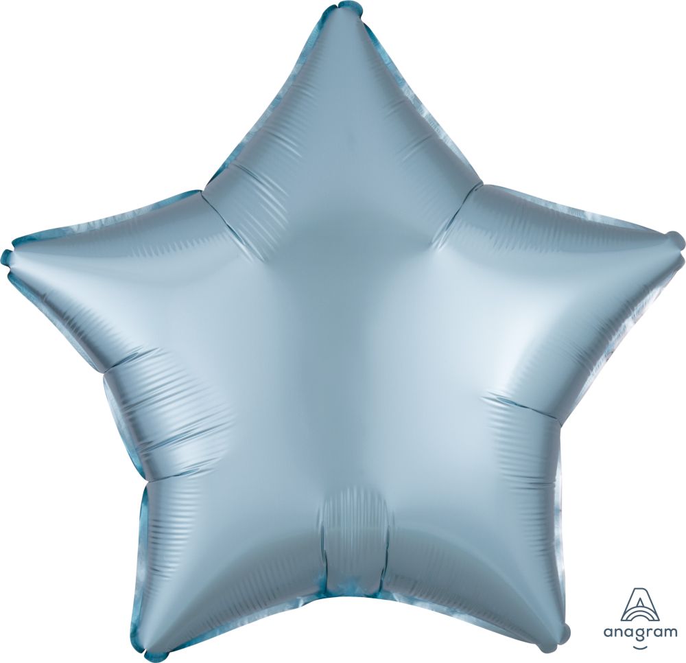 18" Satin Luxe Pastel Blue Star (non-packaged) Balloon