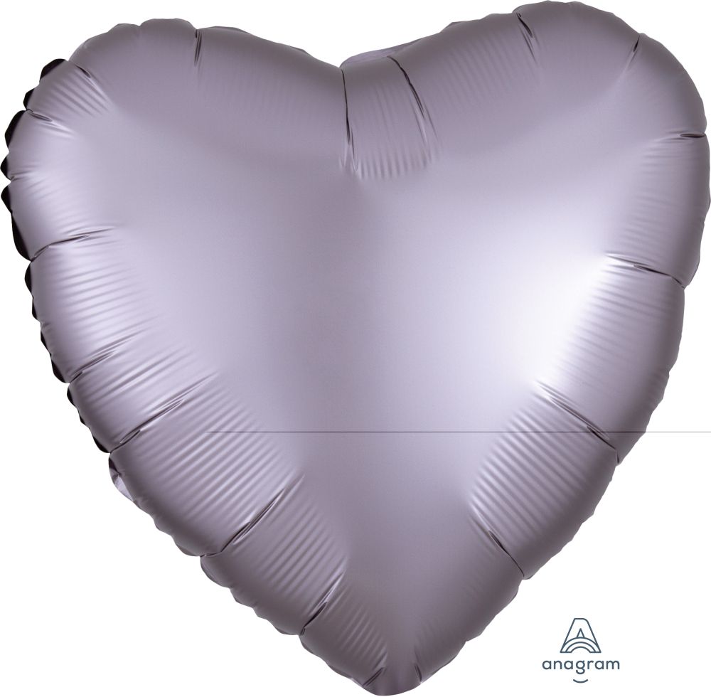 18" Satin Luxe Greige Heart (non-packaged) Balloon