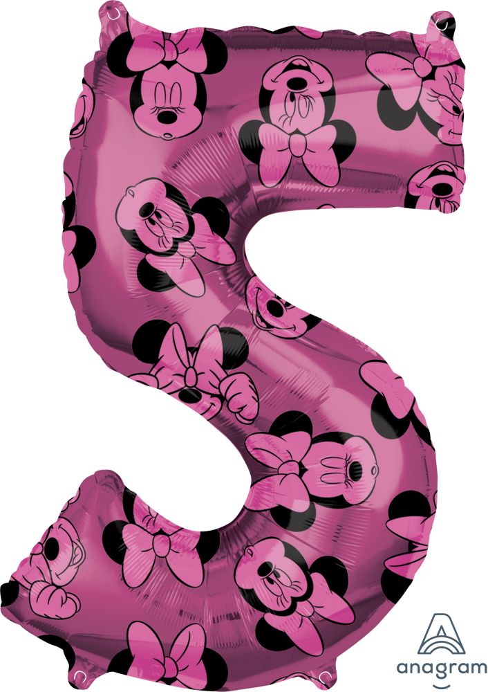 26" Minnie Mouse Forever Number 5 Balloon