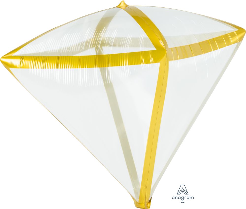 Diamondz 17" Gold Trim Balloon