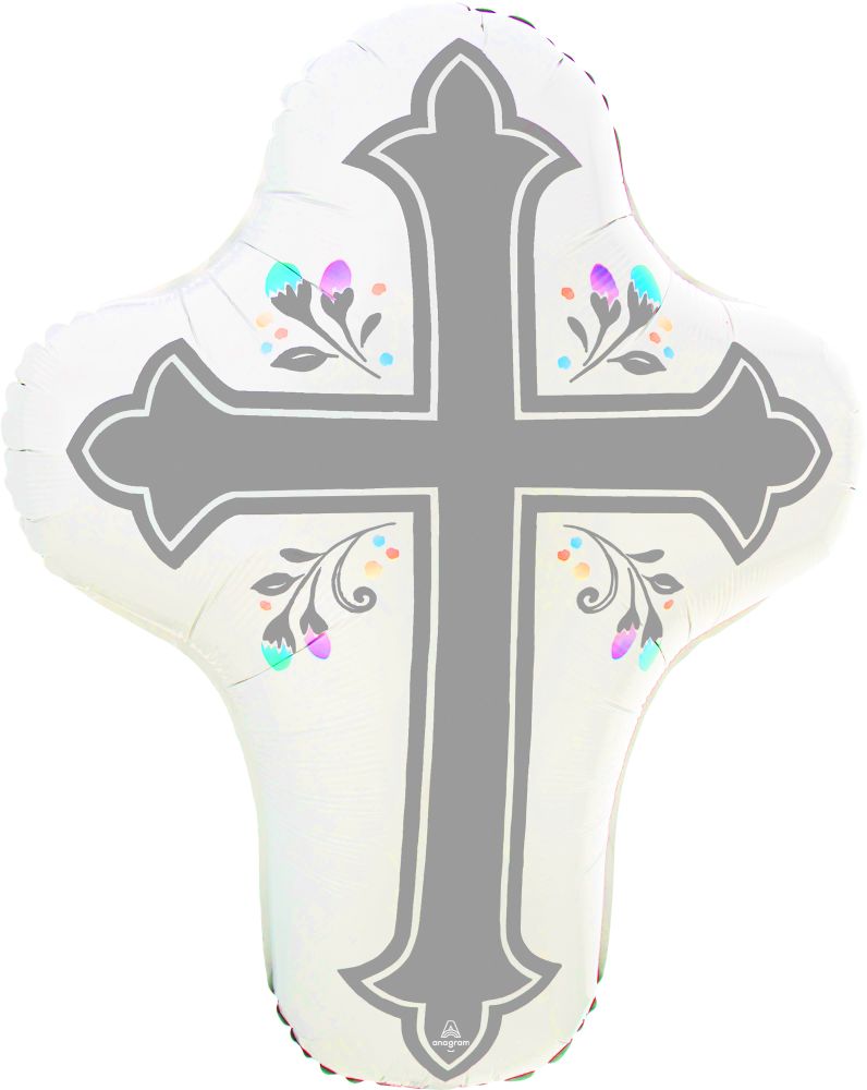 SuperShape Holy Day Cross Balloon