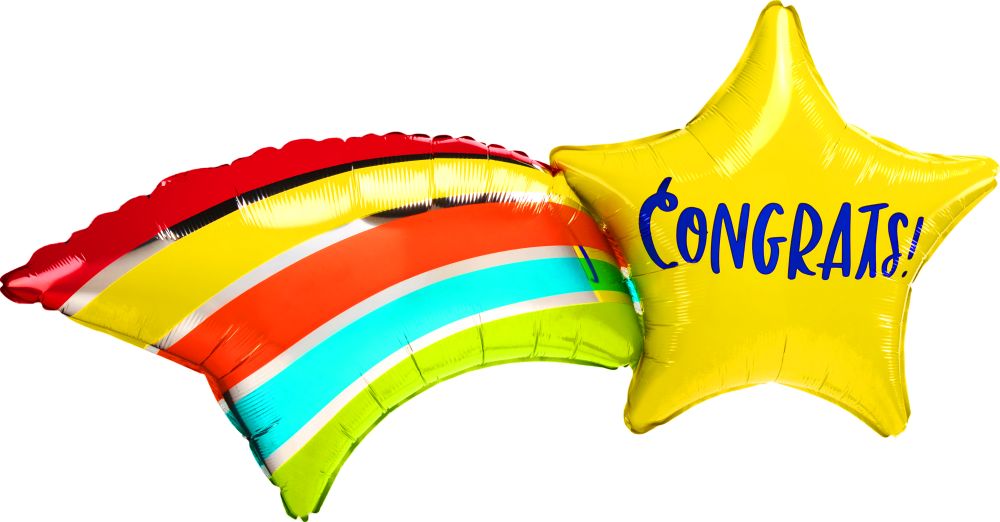 SuperShape Congrats Shooting Star Balloon