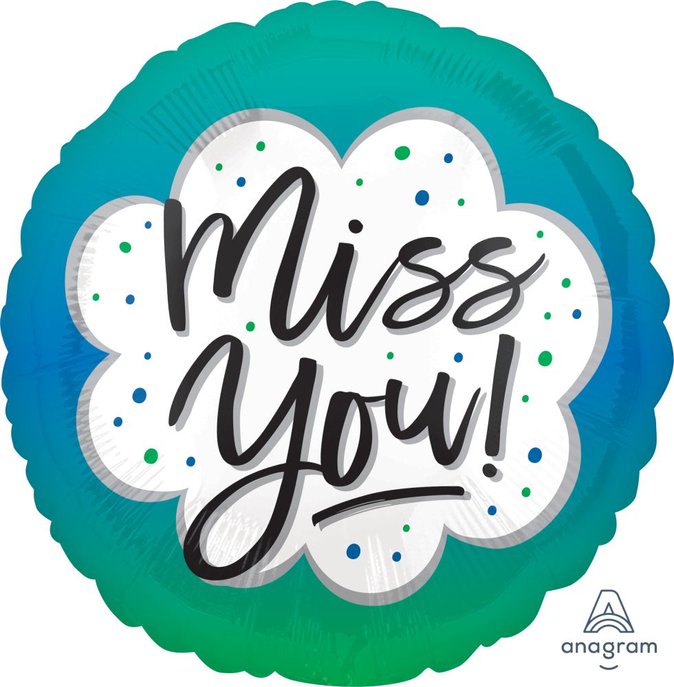 18" Miss You Ombre Balloon
