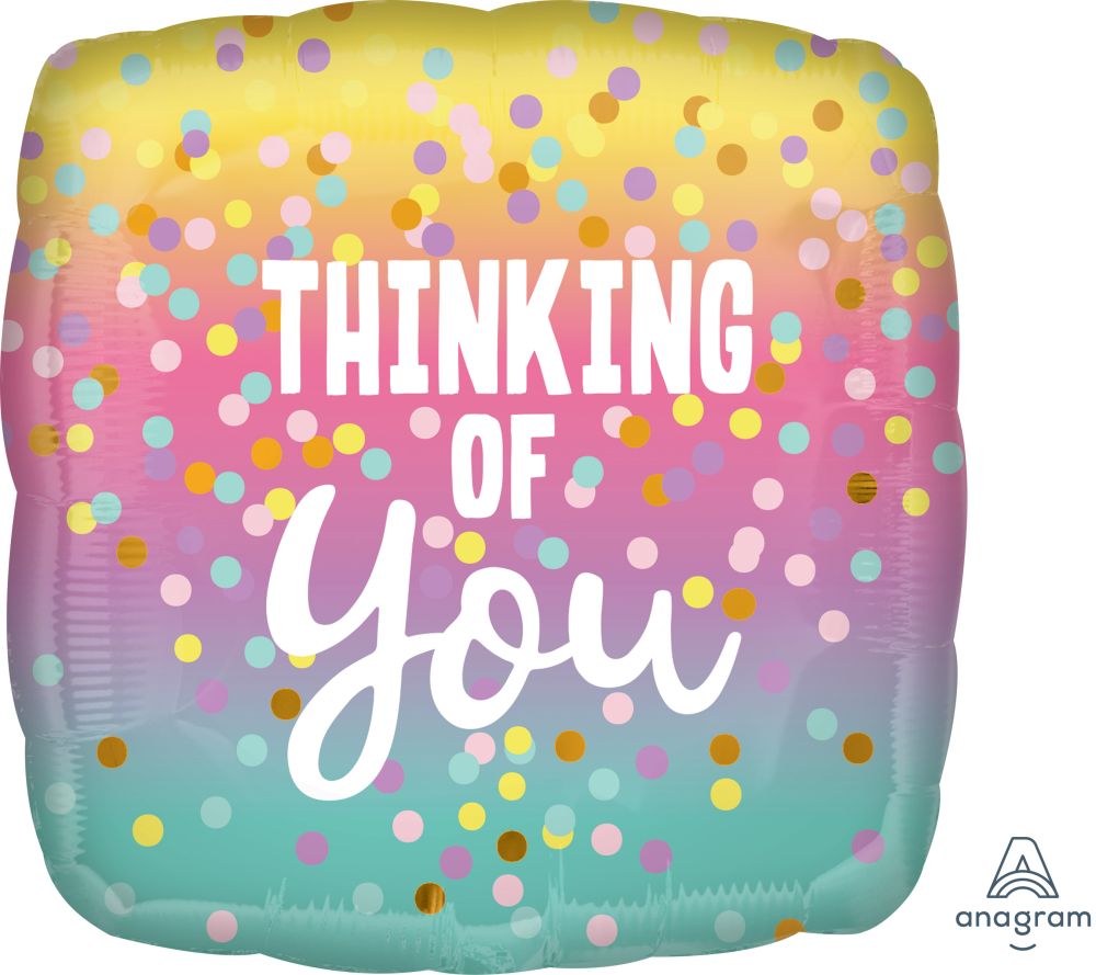 18" Thinking of You Pastel Dots Balloon