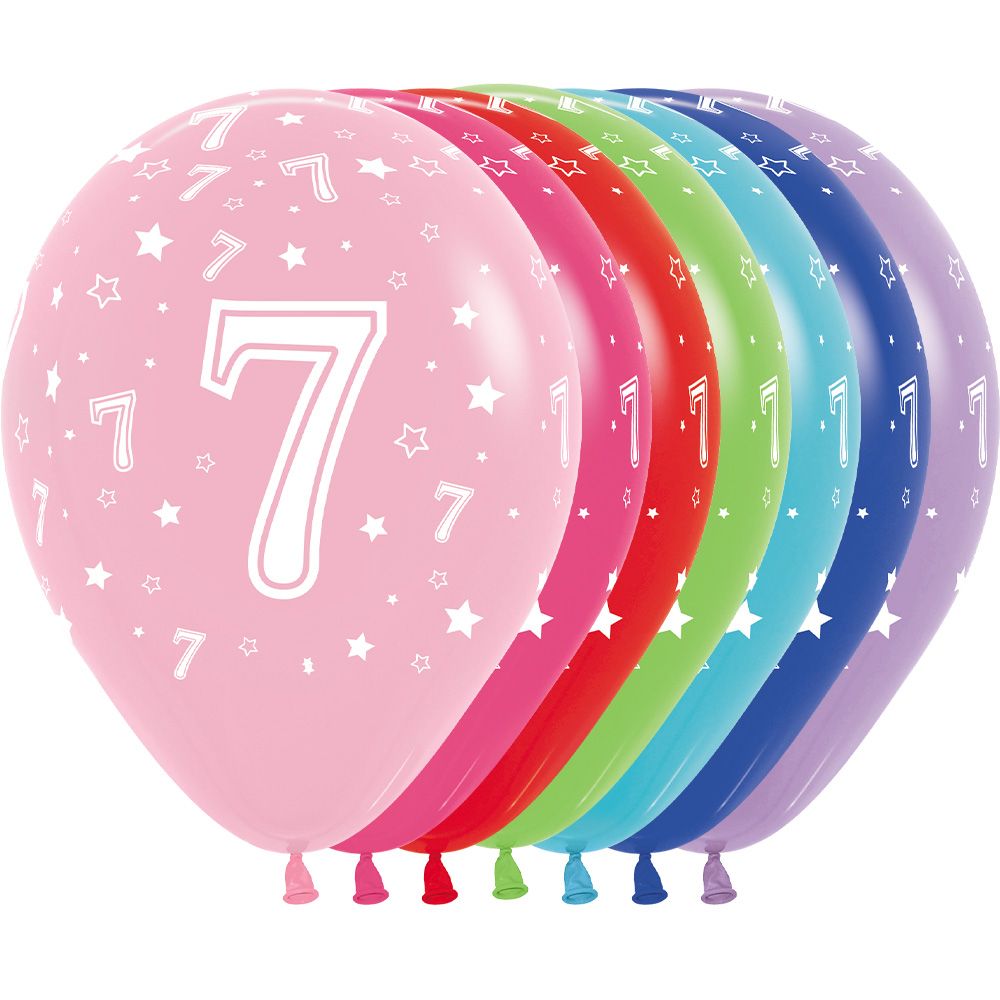 11" Number 7 Assortment (50pcs) Balloons