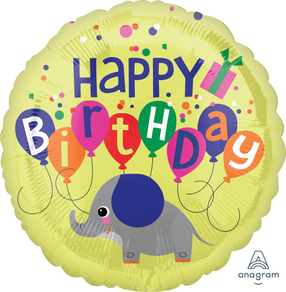 18" Elephant Birthday Balloon