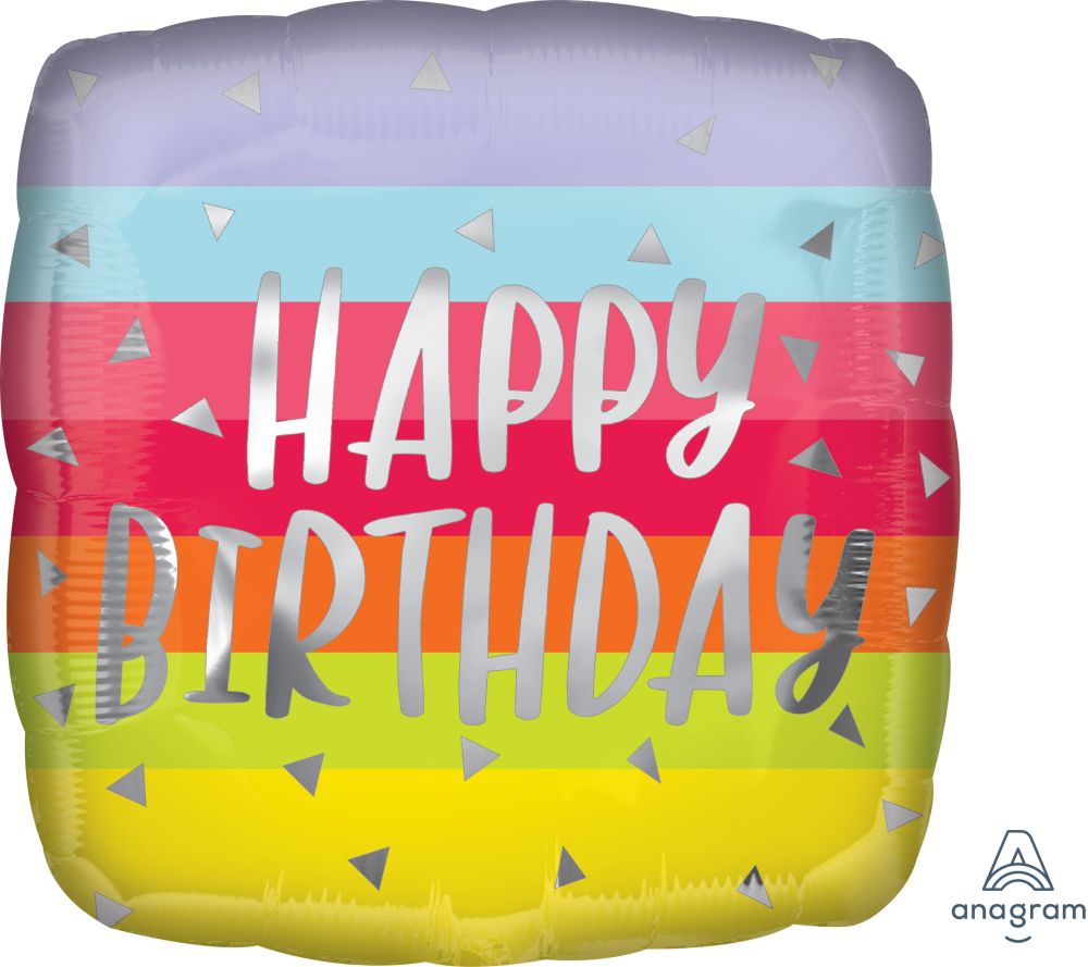 18" Bright and Bold Birthday Balloon