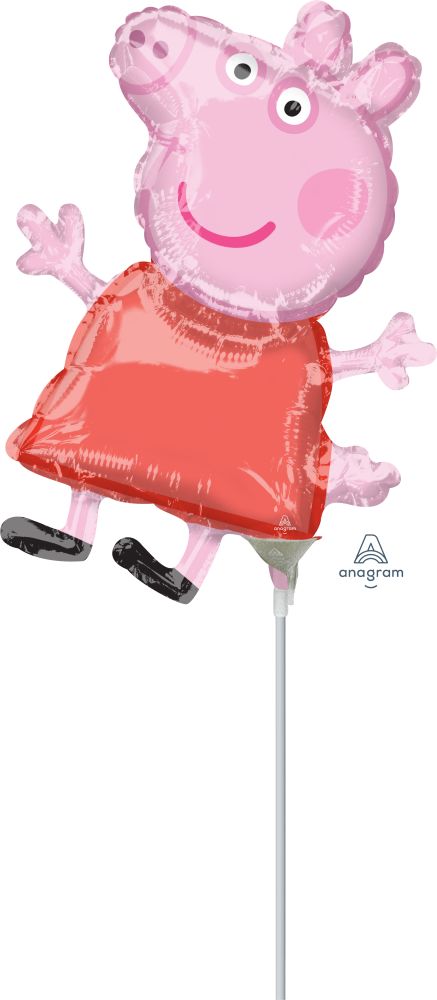 MiniShape Peppa Pig Balloon (Inflated with Cup and Stick)
