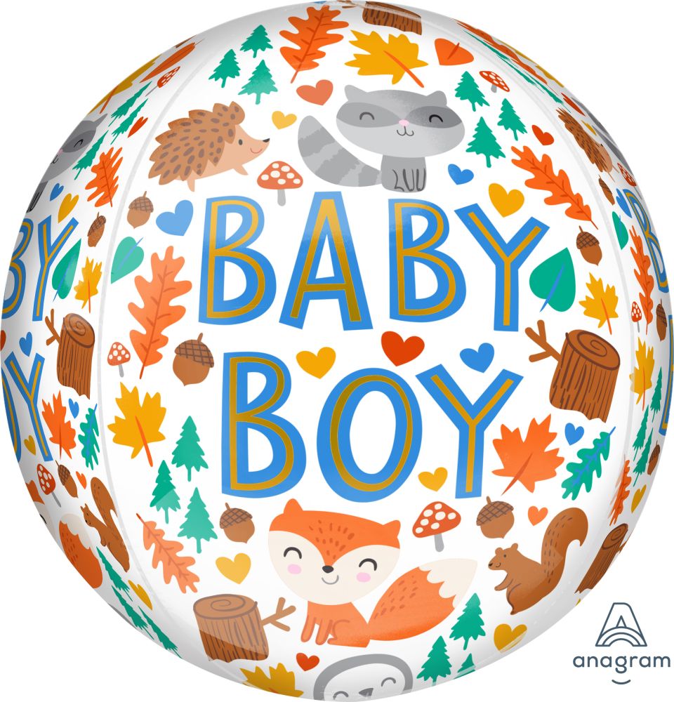 Orbz Baby Boy Woodland Fun Balloon
