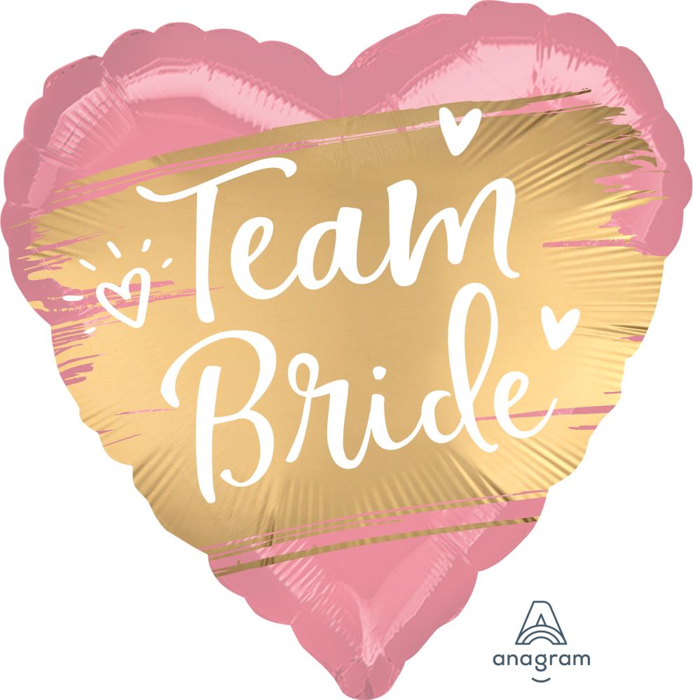 18" Satin Gold Team Bride Balloon