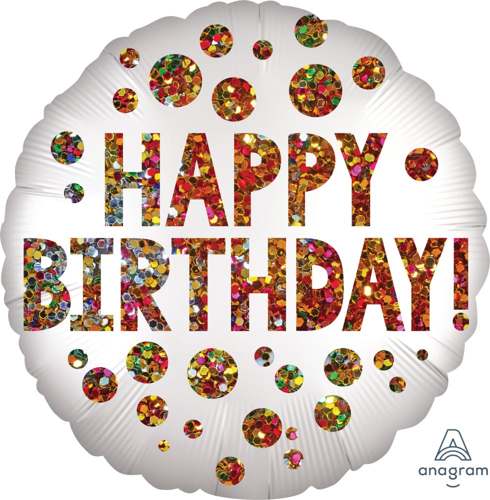 Jumbo Satin Birthday Sequins Balloon