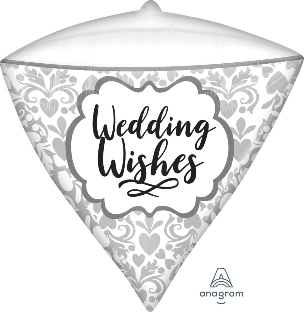 UltraShape Diamondz Wedding Wishes Flourish Balloon