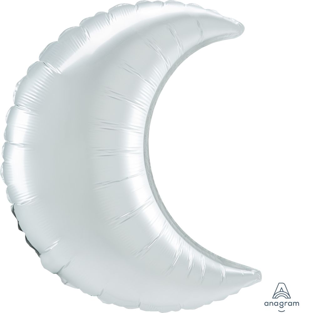 Crescent 35" Satin White Balloon