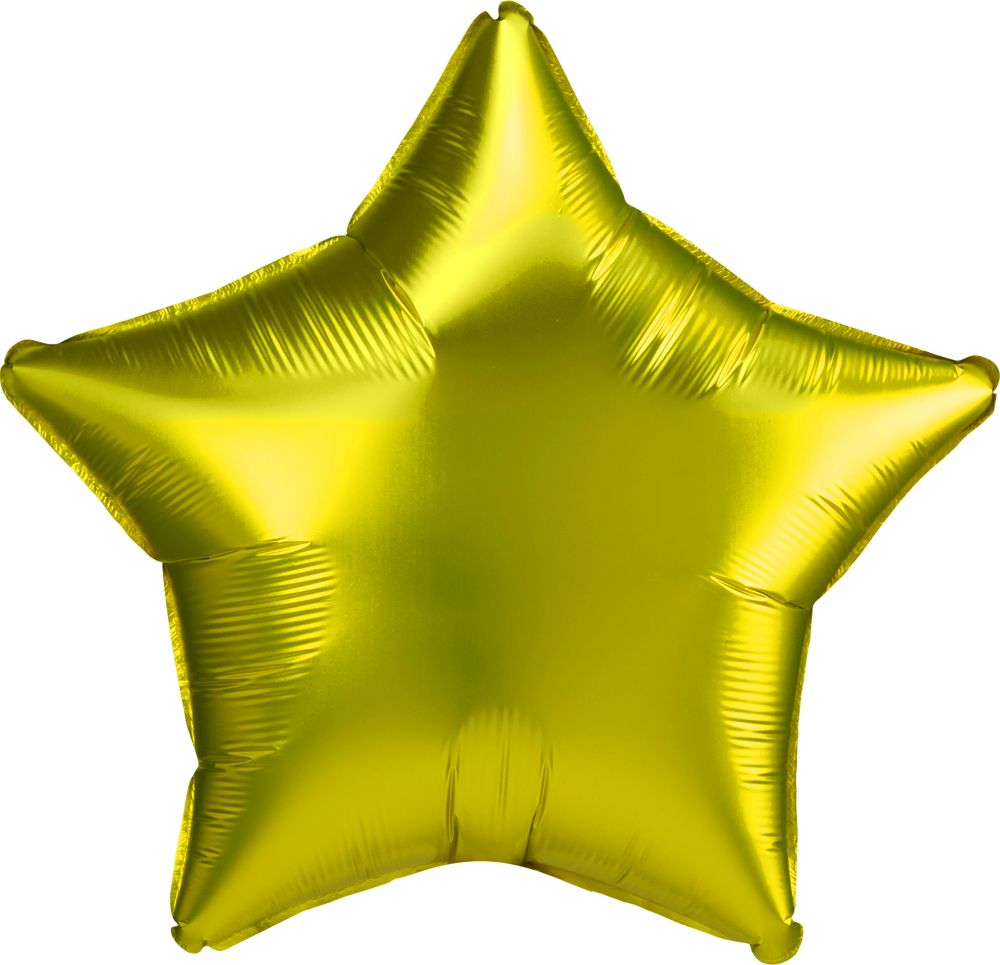 18" Satin Luxe Lemon Star Balloon