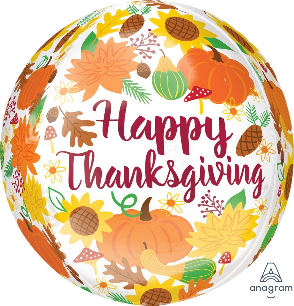 Orbz Happy Thanksgiving Harvest Balloon