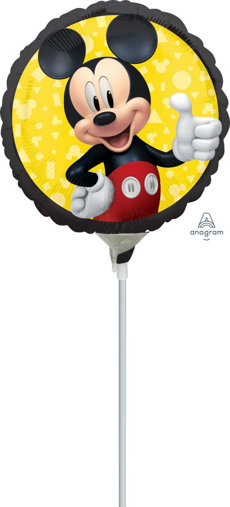 09" Mickey Mouse Forever Balloon (Inflated with Cup and Stick)