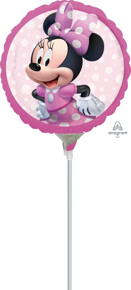 09" Minnie Mouse Forever Balloon (Inflated with Cup and Stick)