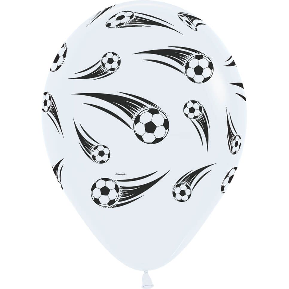 11" Soccer Ball Kick White (50pcs) Balloons