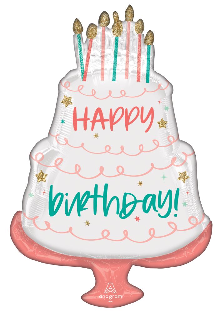 SuperShape Happy Cake Day Balloon