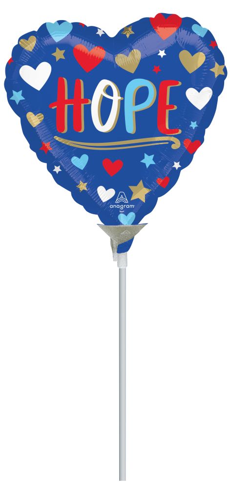 09" Peace Love Unity Balloon (Inflated with Cup and Stick)
