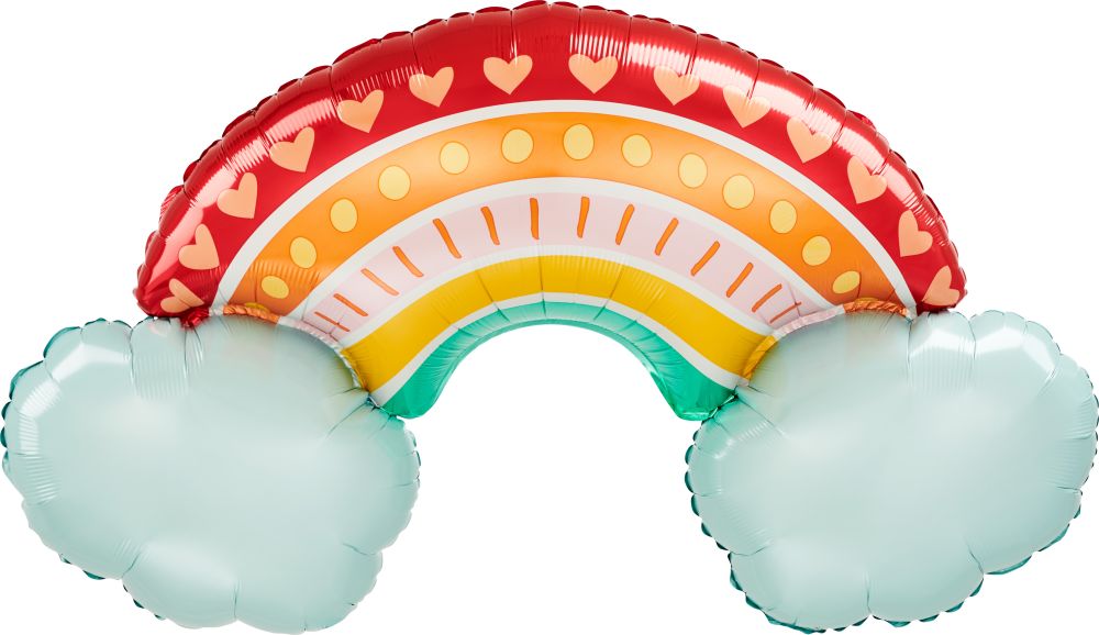 SuperShape Retro Rainbow Balloon