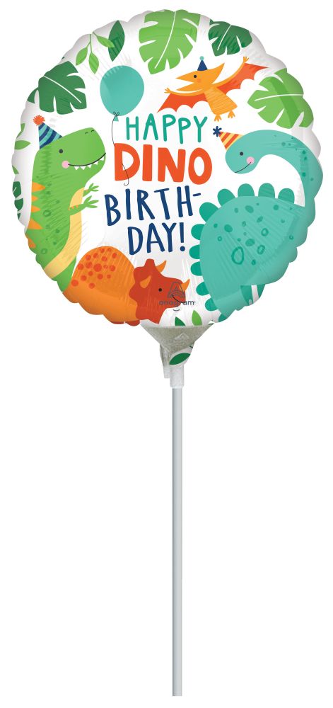 09" Dinomite Party Balloon (Inflated with Cup and Stick)