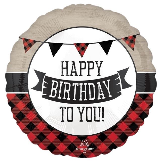 18" Happy Camper Birthday Balloon