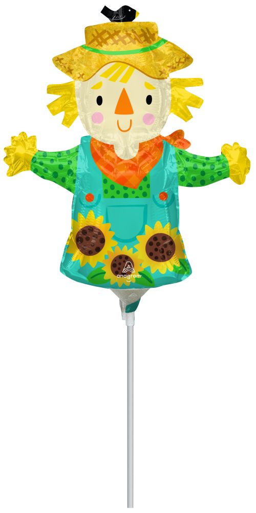 Mini Shape Fall Scarecrow Balloon (Inflated with Cup and Stick)