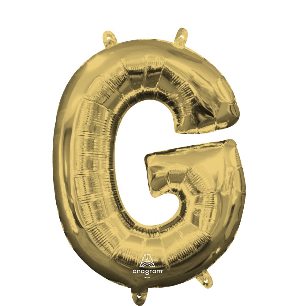 16" White Gold Letter G Balloon