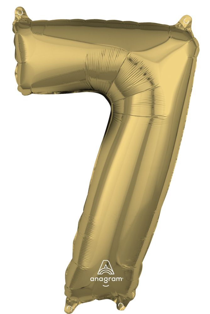 26" White Gold Number 7 Balloon